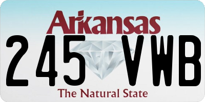 AR license plate 245VWB