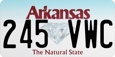 AR license plate 245VWC