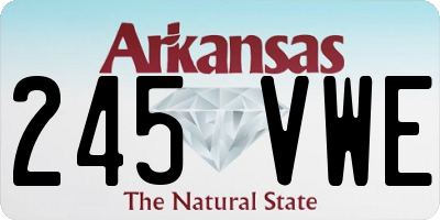 AR license plate 245VWE