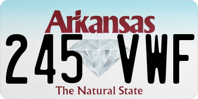 AR license plate 245VWF