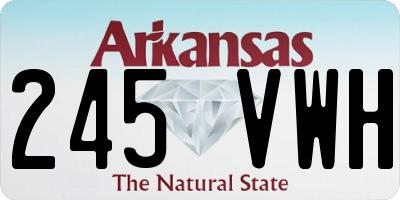 AR license plate 245VWH
