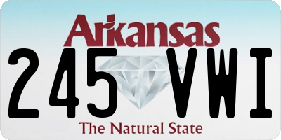 AR license plate 245VWI