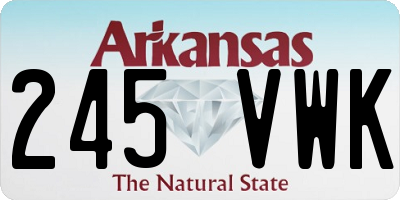 AR license plate 245VWK