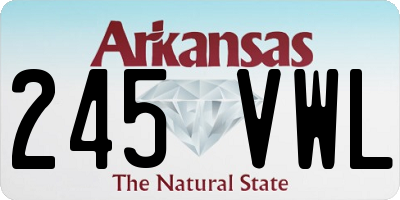 AR license plate 245VWL