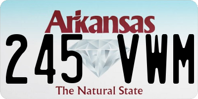 AR license plate 245VWM