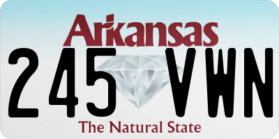 AR license plate 245VWN