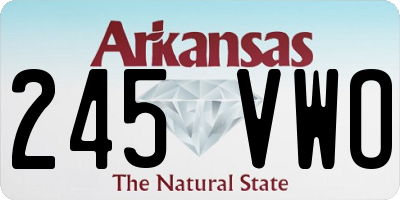 AR license plate 245VWO