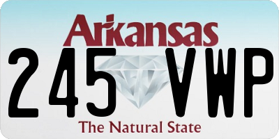 AR license plate 245VWP