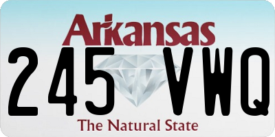 AR license plate 245VWQ