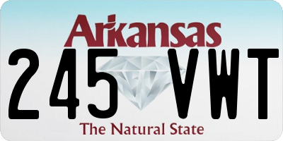 AR license plate 245VWT