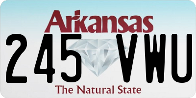 AR license plate 245VWU