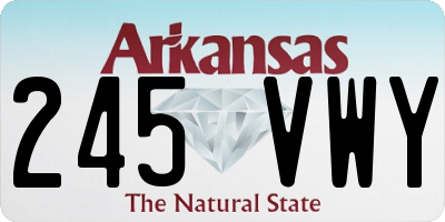 AR license plate 245VWY