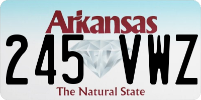 AR license plate 245VWZ