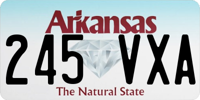 AR license plate 245VXA