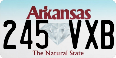 AR license plate 245VXB