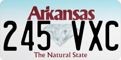 AR license plate 245VXC