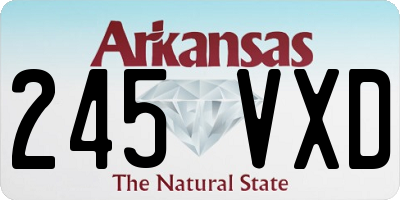 AR license plate 245VXD
