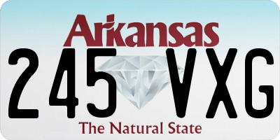 AR license plate 245VXG