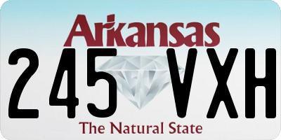AR license plate 245VXH