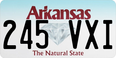 AR license plate 245VXI