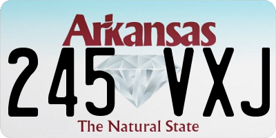 AR license plate 245VXJ