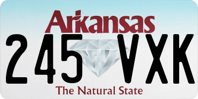 AR license plate 245VXK