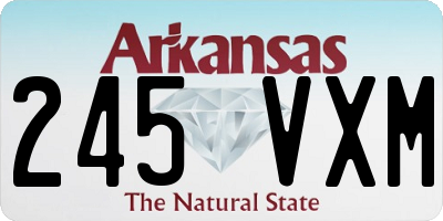 AR license plate 245VXM