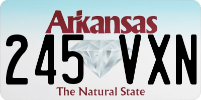 AR license plate 245VXN