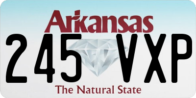 AR license plate 245VXP
