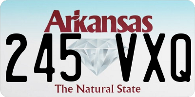 AR license plate 245VXQ