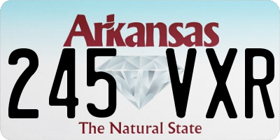 AR license plate 245VXR