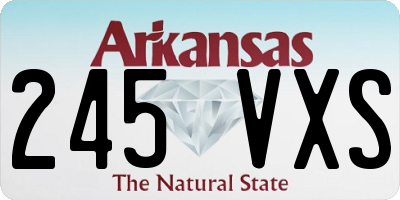 AR license plate 245VXS