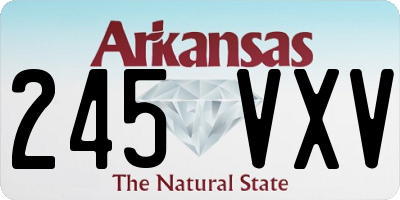 AR license plate 245VXV