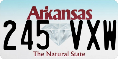 AR license plate 245VXW