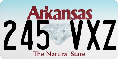 AR license plate 245VXZ