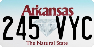 AR license plate 245VYC