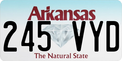 AR license plate 245VYD