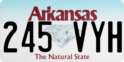 AR license plate 245VYH