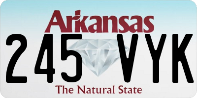 AR license plate 245VYK