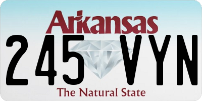 AR license plate 245VYN