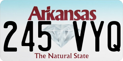 AR license plate 245VYQ