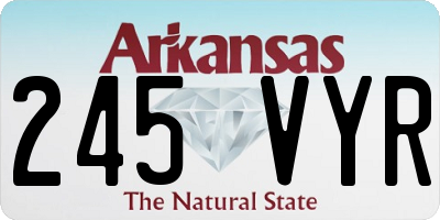 AR license plate 245VYR