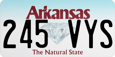 AR license plate 245VYS