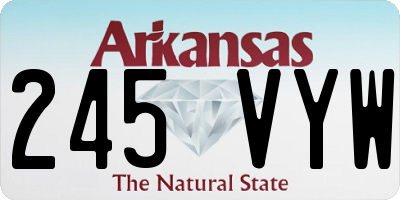 AR license plate 245VYW