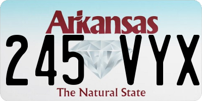 AR license plate 245VYX