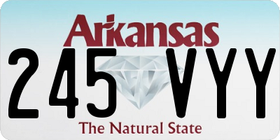 AR license plate 245VYY