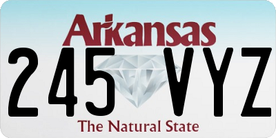 AR license plate 245VYZ