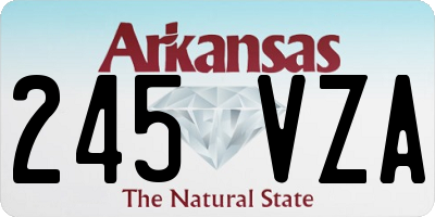 AR license plate 245VZA