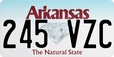 AR license plate 245VZC