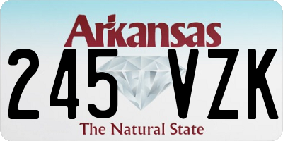 AR license plate 245VZK